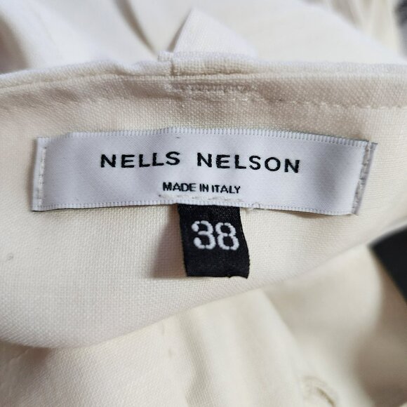 Nells Nelson Cream Virgin Wool Pants – Size M/38IT – High-Rise – Straight Leg - Picture 2 of 8